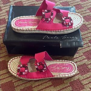 Paula Torres espadrille sandal in pink sz 11